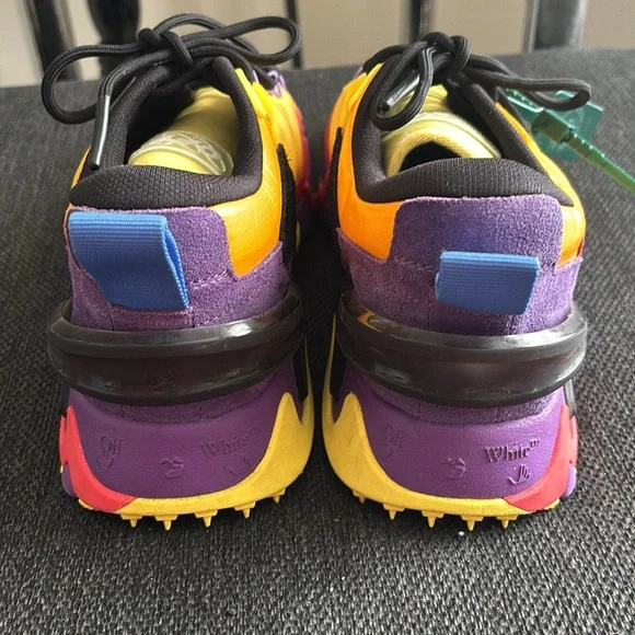 Vibrant Yellow and Red Sneakers - Picture 4 of 14